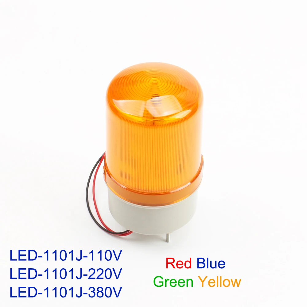 

AC 110V 220V 380V Red Yellow Green Blue Warning Light lamp Siren Sound and Rotating Industrial Warning with buzzer LED-1101J