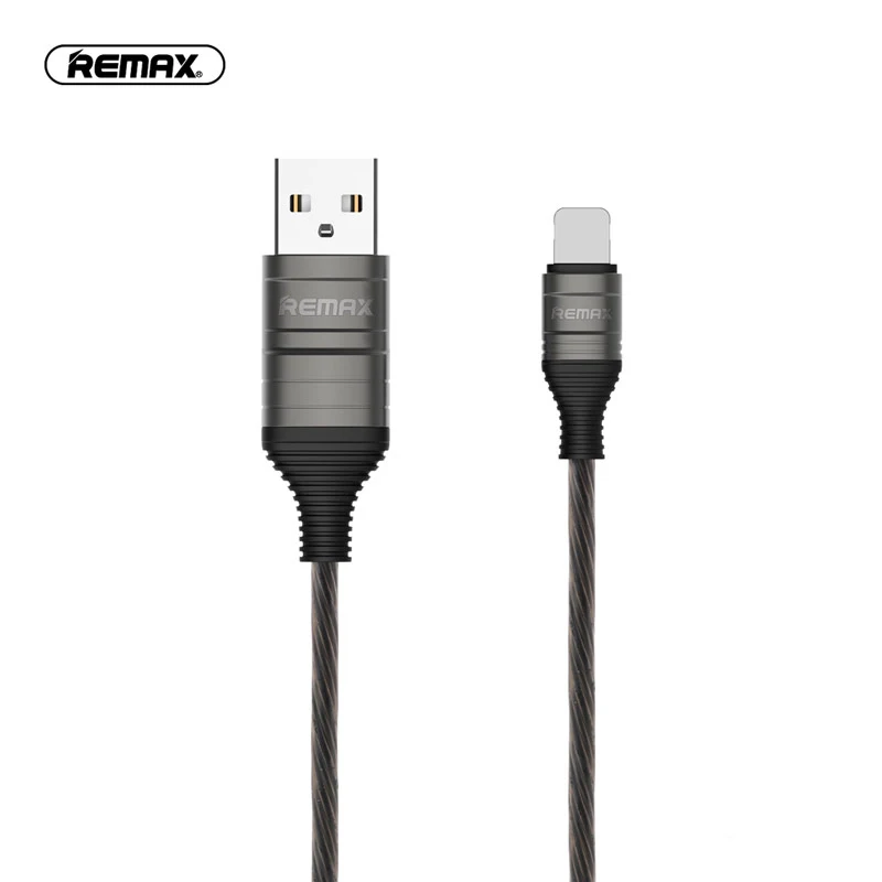 Remax светодиодный светящийся USB кабель 2.1A кабель для быстрой зарядки для iPhone Xs max XR X 8 7 6 8s 7s 6s plus 5S шнур для зарядки