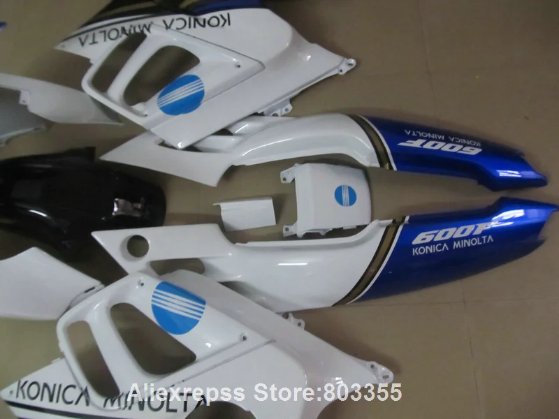 Высококачественный комплект обтекателей для HONDA CBR600 f3 96 95 cbr 600 (белый синий)