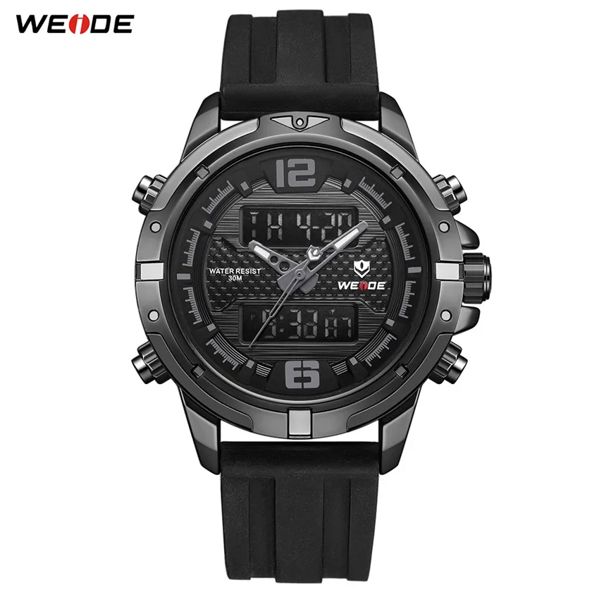 WH8602-2C WEIDE, Новое поступление, роскошные повседневные часы с календарем, хронографом, аналоговый ЖК-цифровой силиконовый ремешок, Кварцевые водонепроницаемые наручные часы - Цвет: WH8602-2C