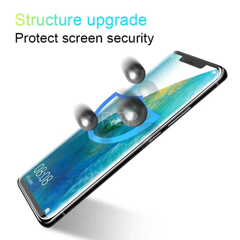 RZP 9D изогнутая защитная пленка на весь экран для Huawei Mate 10 20 X lite Pro 3D мягкая ПЭТ (не