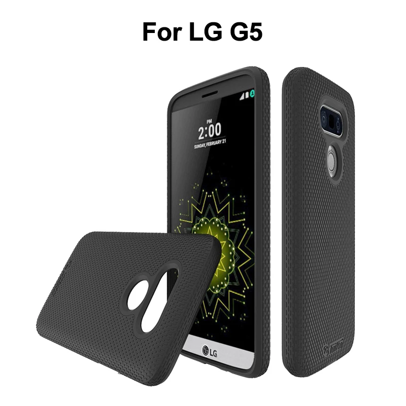 TOIKO X Guard, двухслойные Чехлы для LG G5, ударопрочный, PC, TPU, гибридный, броня, защита от падения, бампер, оболочка, аксессуары для телефона, чехол - Цвет: Черный