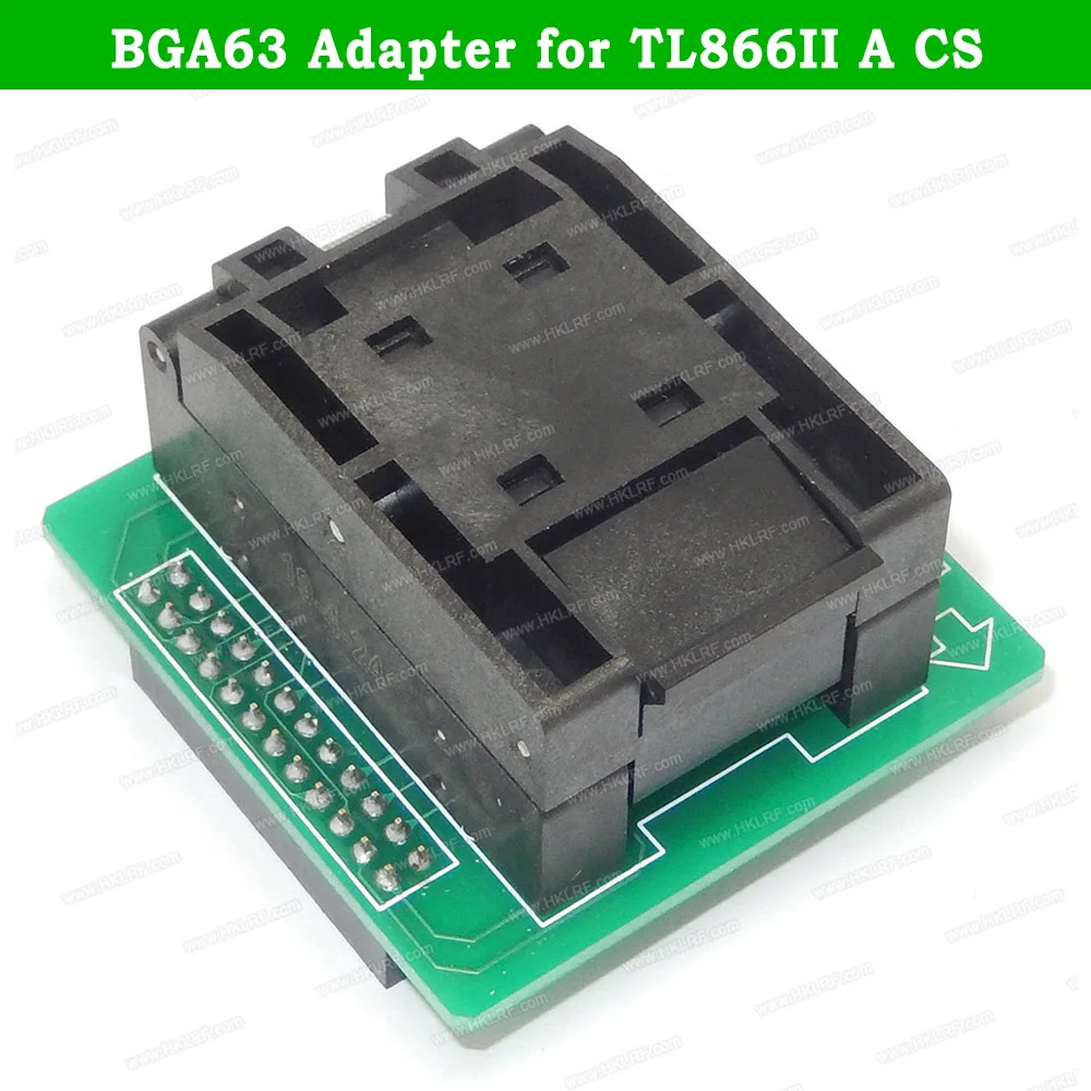 

BGA63 Adapter Socket for Minipro TL866II Plus TL866CS TL866A USB BIOS Programmer