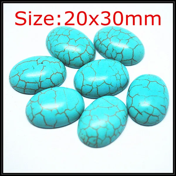 10 шт. голубой бирюзовый камень кабошон Кабошон овальная форма модные ювелирные