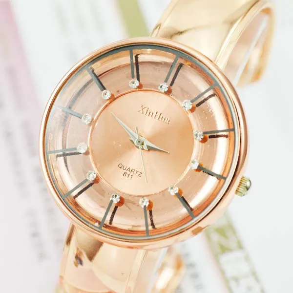 

Fashion Bangle Watches Women Watches Casual Ladies Watches Rose Gold Quartz Watches montre bracelet femme horloge dames