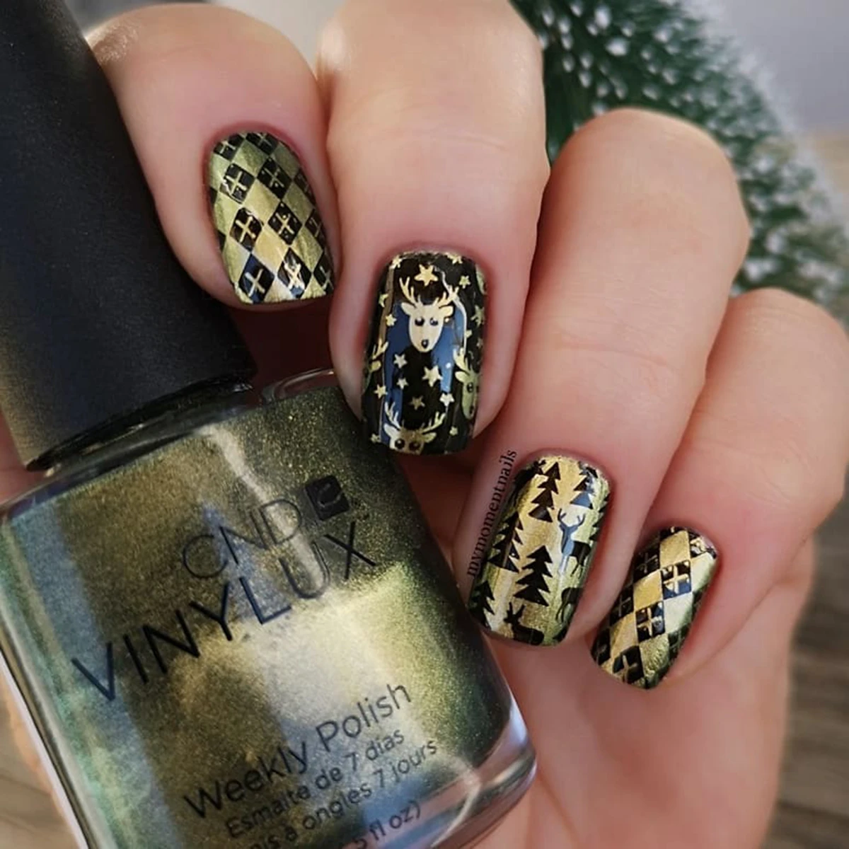 1 шт. BeautyBigBang пластины для стемпинга Рождественская тема животное с изображением снежного лося ногтей для штамповки 3D форма геометрическим принтом XL 030