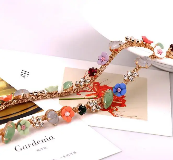 1 ярд смешанные цвета сверкающие стразы кристалл нефрит Золото Керамическая