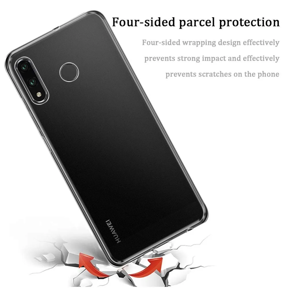 Мягкий чехол для телефона иp ТПУ прозрачные чехлы huawei P30 Lite Прозрачный с надписью