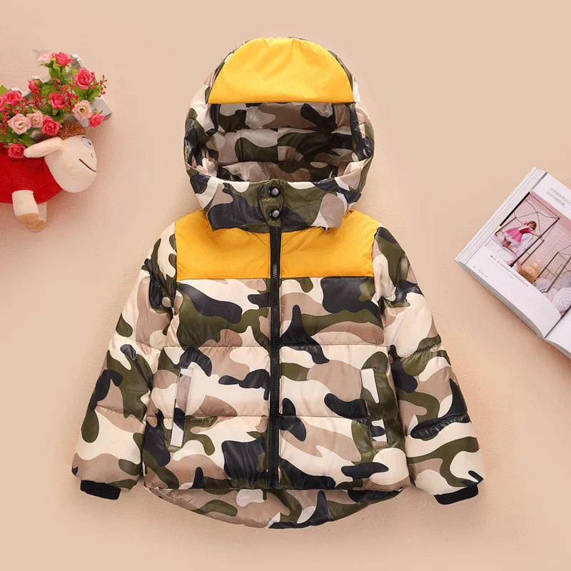 

Autumn girls kids clothes Winter Pattern Children's Garment Camouflage Down jacket for Children fashion Loose Coat boys parka