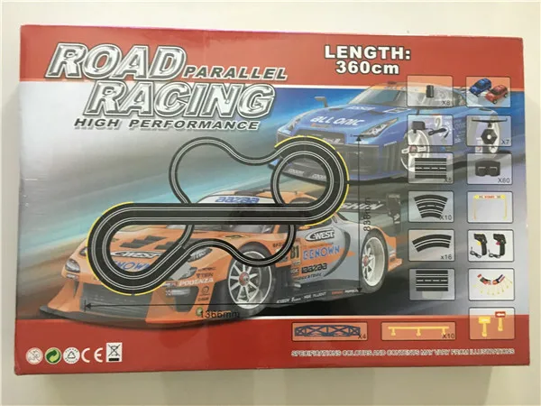 

Large size 360CM Electric road track racing car rail road Roller double RC toy for boys gift kids toy THE FAST AND THE FURIOUS