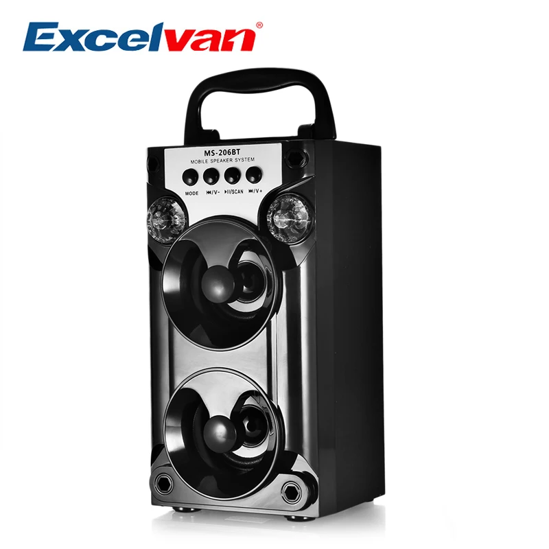 Беспроводная bluetooth колонка Excelvan с разъемом 3 5 мм поддержка fm радио tf карты