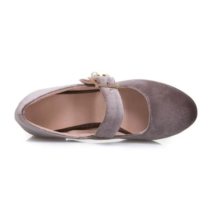 Taoffen/модные женские туфли на высоком каблуке замшевые туфли-лодочки с круглым