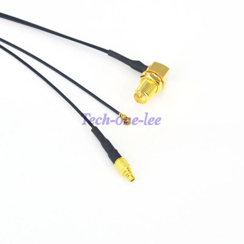 2 шт./лот RP SMA female to Y Type двойной MMCX Male 1 13 Pigtail кабель + IPX ipx соединительный