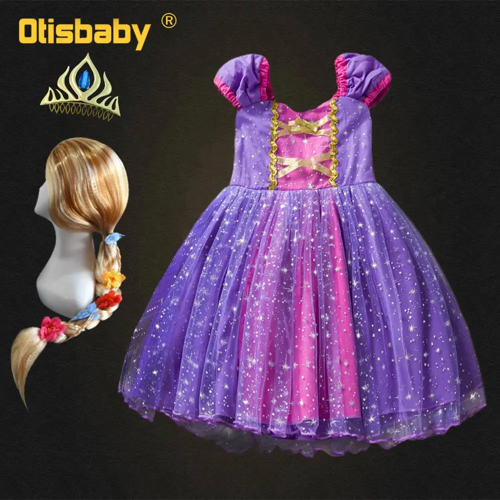 Summer Rapunzel Party Infant Fluffy Tulle Dress Halloween Child Tangled Costume Princess Baby 1 2 3 4 5 Years Old | Детская одежда и
