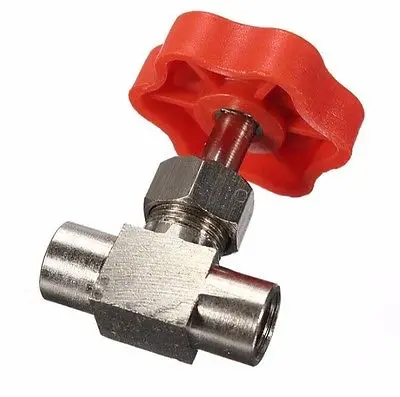Nickel-Plated Brass Needle Valve 1/8&quot BSP Female x Threaded Max Pressure 0.8 Mpa | Обустройство дома
