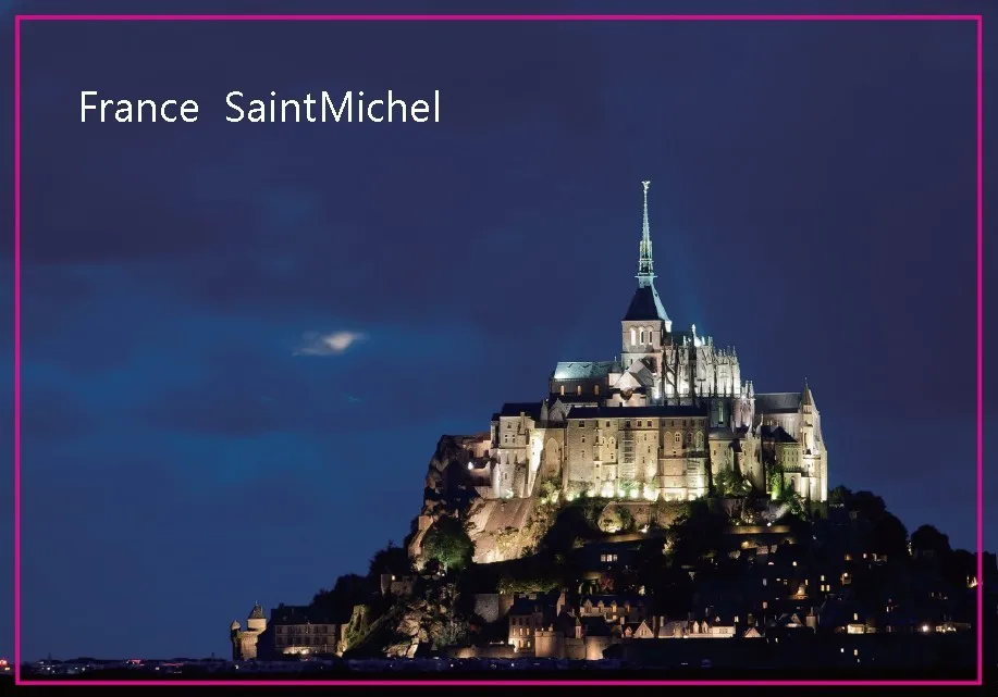 Металлические завернутые магниты SOUVEMAG достопримечательности Франции Le Mont SaintMichel