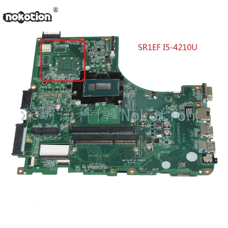

Материнская плата для ноутбука DA0ZQ0MB6E0 для Aspire E5-471G SR1EF