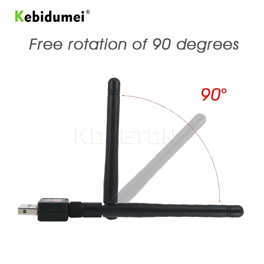 Kebidumei USB WiFi Беспроводная сетевая карта LAN адаптер 150 Мбит/с Антенна Компьютерные
