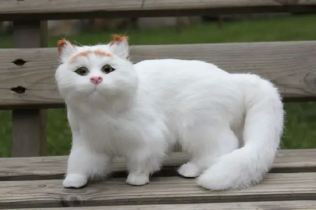 

Большой 30x20x15 см имитация белого кота miaow звуки пушистый мех жесткая модель украшение для дома Рождественский подарок h1168
