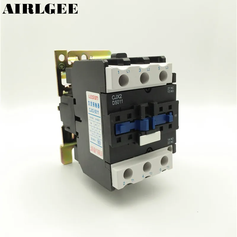 Ui 660V Ith 80A 3 Poles 1 NO NC 380V Катушка переменного тока контактор CJX2 5011|pole contactor|ac contactor80a