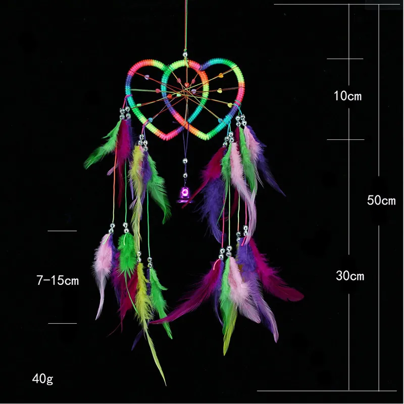 Индийский национальный стиль хроматическое перо Ловец снов ручной работы