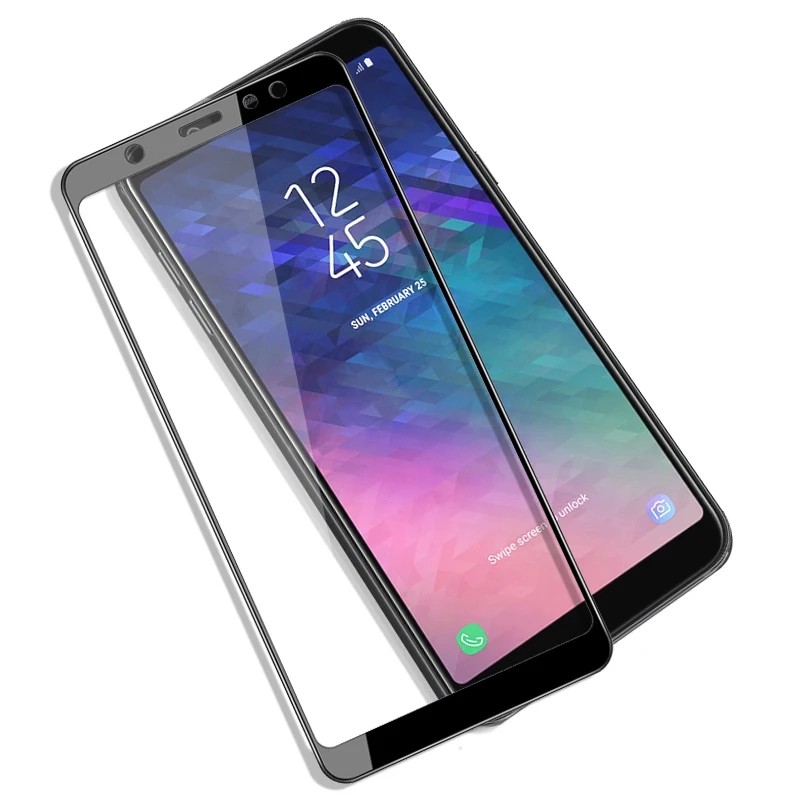Стекло с полным покрытием для Samsung Galaxy A6 J6 J8 2018 J7 Prime защитный чехол A8 Plus a7 a5 2017