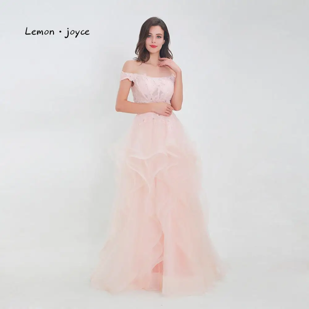 Lemon joyce формальные розовые вечерние платья 2020 сексуальные двухкомпонентные