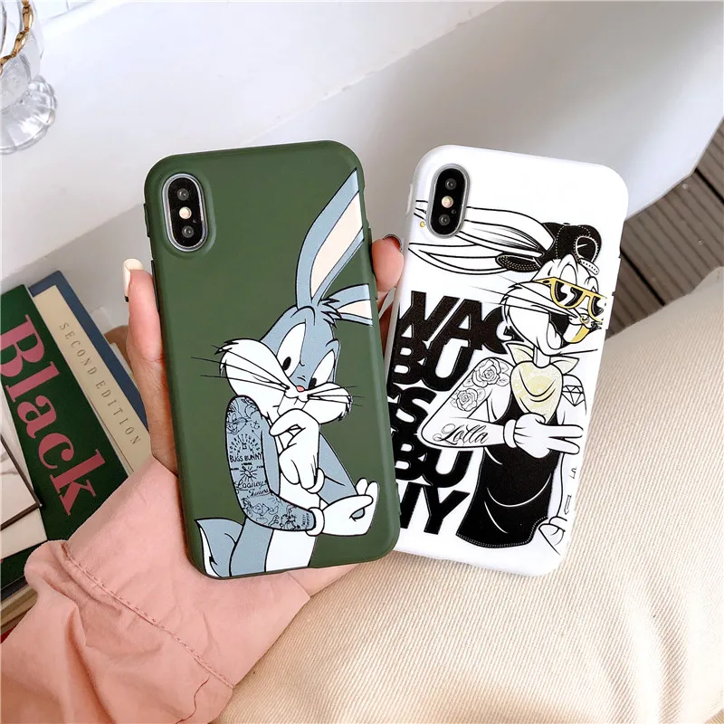 Bugs Bunny For IPhone X 8 7 6S Plus XS MAX XR Soft shell Phone Case 11 11pro Max play cool tattoo |