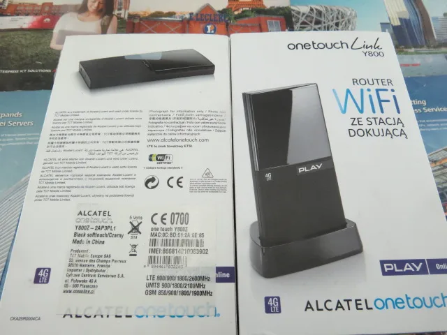 Разблокированный мобильный роутер Alcatel One Touch Y800 100 Мбит/с 4G LTE FDD широкополосный
