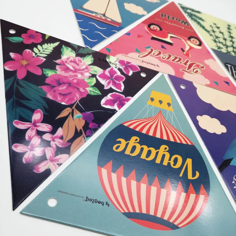 Расписанный бумажный баннер с днем рождения свадьба вечеринка украшение дома