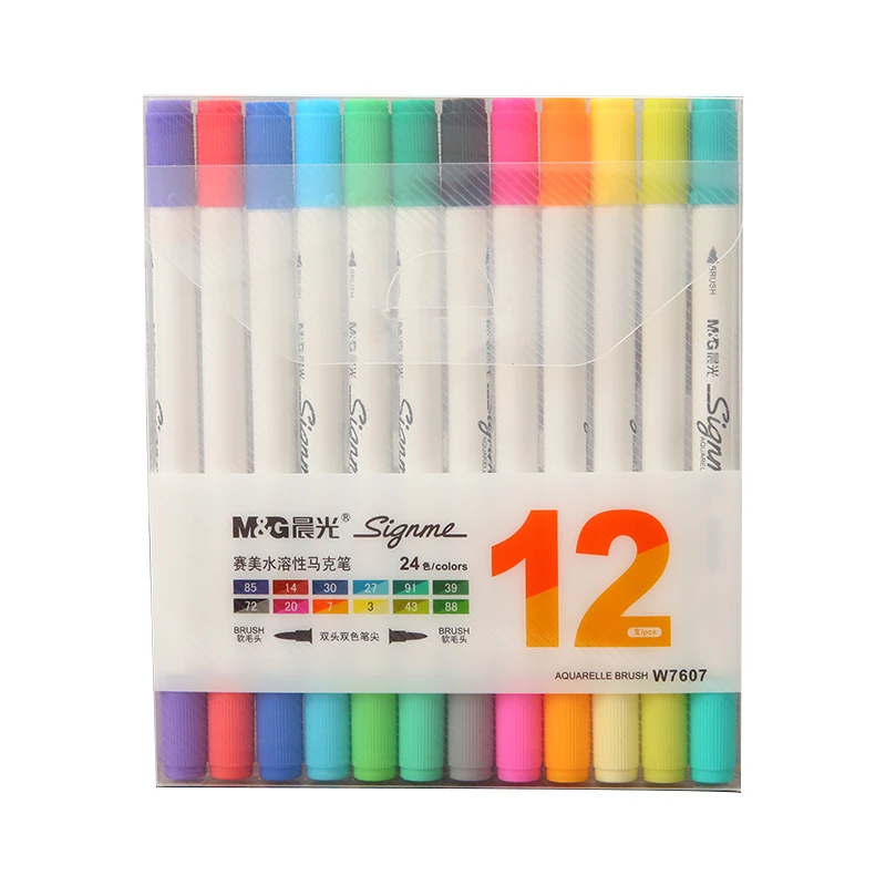 6 видов цветов цветные ручки с двойной головкой мягкая кисть Ручка Маркер