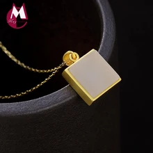 Женский кулон из серебра 2019 пробы с нефритовым