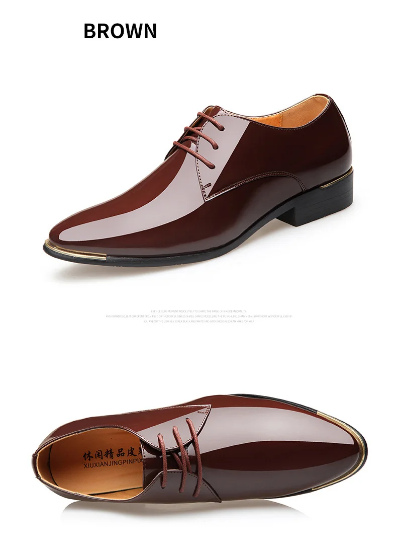 NPEZKGC/Новинка года; Мужская качественная обувь из лакированной кожи; Zapatos de hombre; размеры 38-47; черные кожаные мягкие Мужские модельные туфли