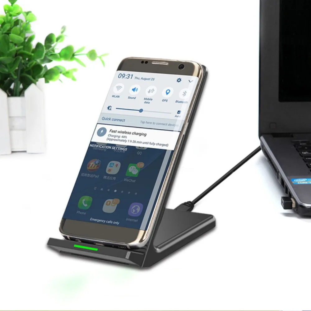 Двойные катушки Qi Беспроводное быстрое зарядное устройство Быстрая