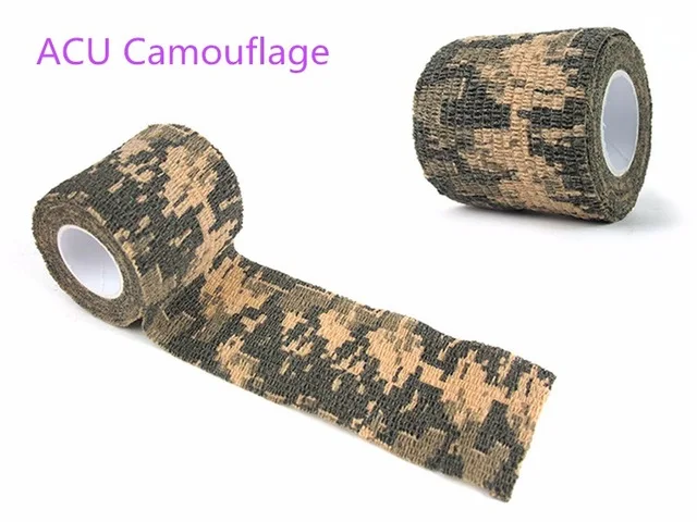 ACU Camouflage Горячая Распродажа 5 см x 5 м Армейский Камуфляж Открытый охотничий инструмент для стрельбы прочный Камуфляжный Стелс лента водонепроницаемая пленка - Цвет: ACU Camouflage