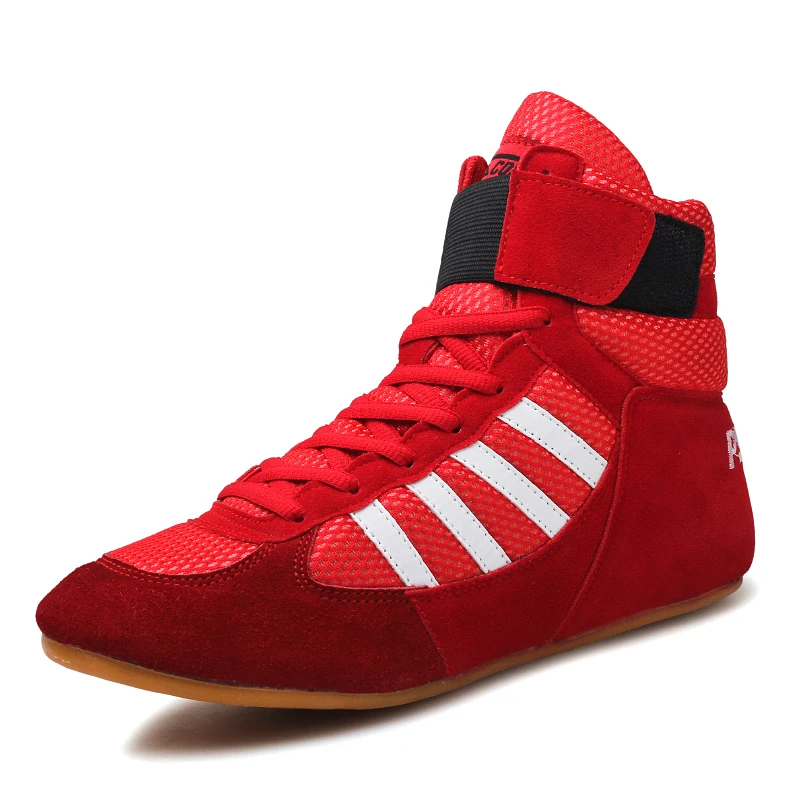

Professional Boxing Wrestling Shoes Rubber Outsole Breathable Combat Shoe Sneakers Scarpe Boxe Uomo Size 36-46 red blue black