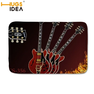 HUGSIDEA 40*60 см черный Gibson Les Paul ковры для дома гостиной спальни гитары музыкальный уголок коврики Alfombras de Salon Bape Tapis - Цвет: T0223U