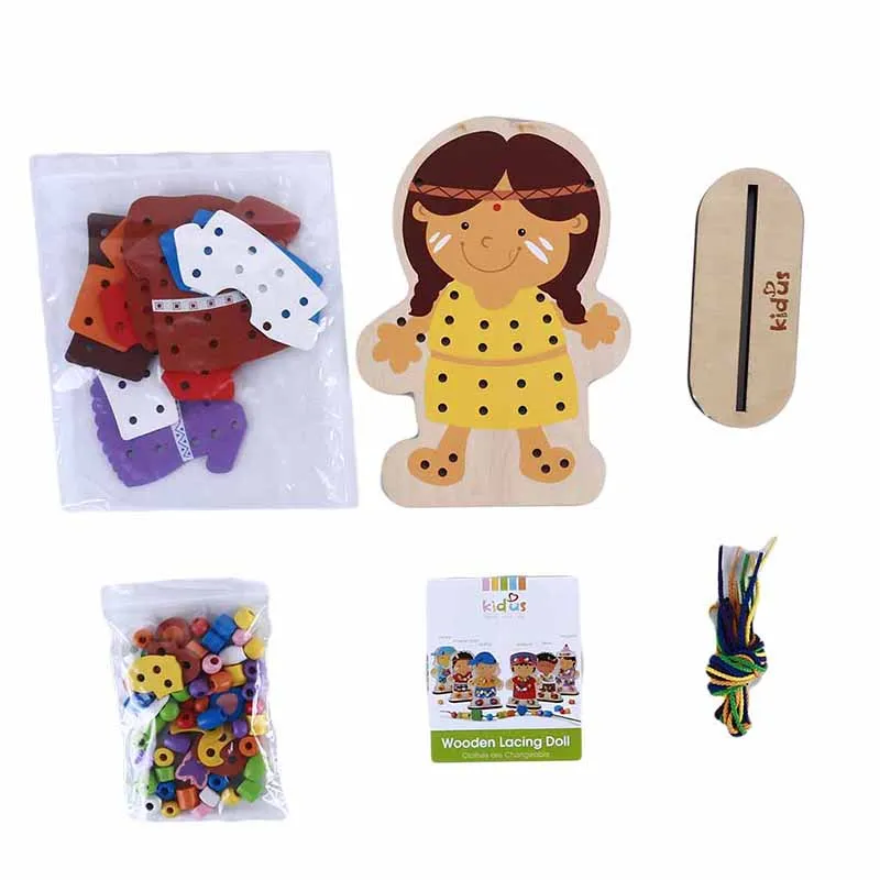 Деревянные Обучающие Развивающие куклы из бисера жемчужные Монтессори детские