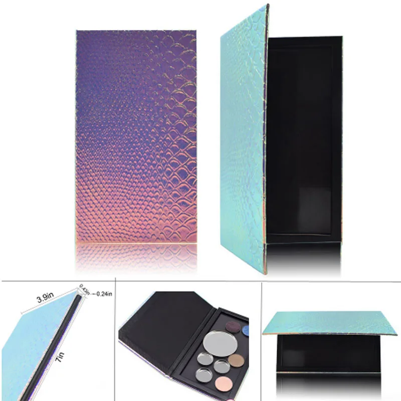 

1PCS 18*10cm Hot Makeup Pallete Eye Shadow Empty Magnetic Palette Glitter Fish-scale Patterns Eyeshadow Case Cosmetic Containers