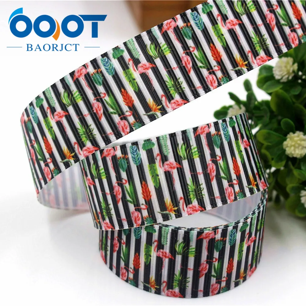 OOOT BAORJCT 1710091 25 мм 10 ярдов Страусиные ленты термопечать grosgrain Свадебные аксессуары