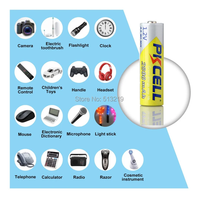 8 шт. батареи PKCELL AA 1,2 v 2600~ 2800mah NIMH аккумуляторы aa и 2 шт. батареи коробка держатель Чехлы для AA/AAA батареи