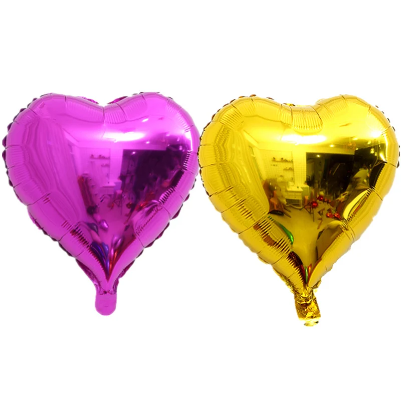5p rose red 5p gold 10 шт. 10 дюймов сердце любовь воздушные шары надувные фольгированные шары Свадьба День святого Валентина украшения гелиевый воздушный шар Globos день рождения - Цвет: 5p rose red 5p gold