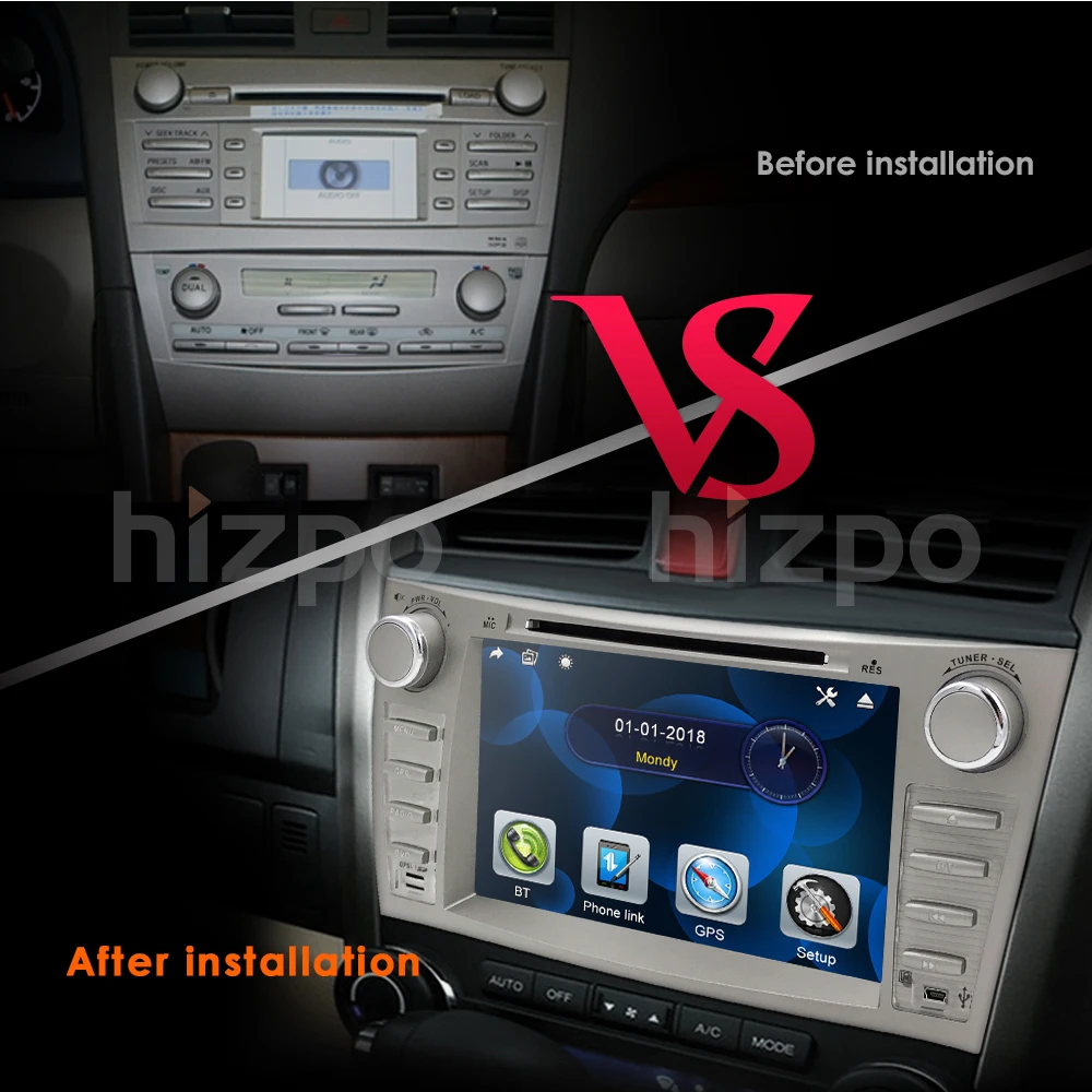 Аудио Авторадио 2 Дин DVD gps мультимедийный плеер для Toyota Camry 2007 2008 2009 2011 2010 Aurion 2006
