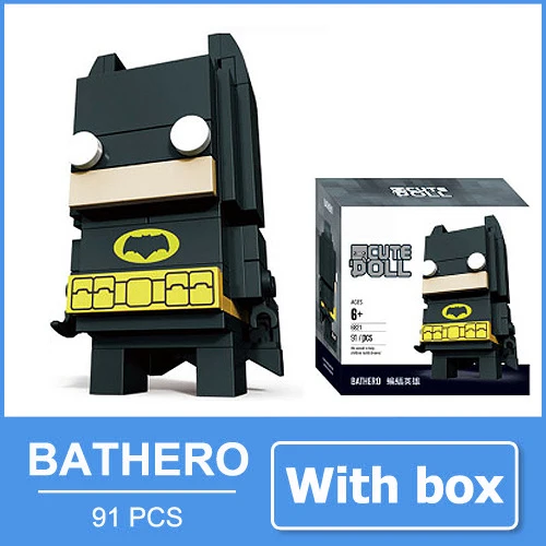 Bat Hero A with box Бэтмен чудо-женщина Супермен флеш-игрушки блоки мини фигурка акваман киборг кукла супергероя персонажи фильмов подарок для мужчин - Цвет: Bat Hero A with box