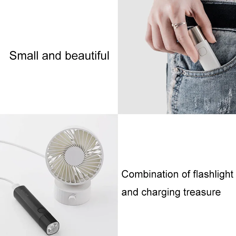 Xiaomi SOLOVE power Bank 3000 мАч USB Внешняя аккумуляторная батарея яркость EDC фонарик портативный мини светодиодный фонарь