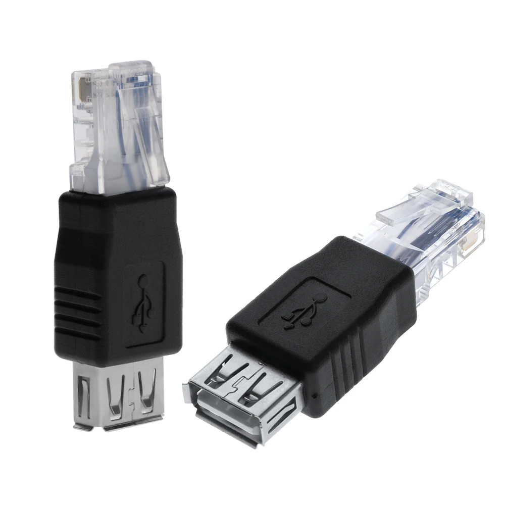 Горячая Распродажа 1/2 шт USB тип A гнездо к Ethernet Интернет RJ45 мужские конвертеры