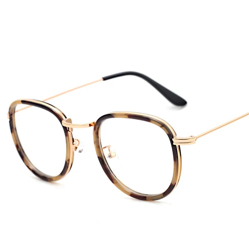 Ретро круг для женщин очки рамки мужчин винтажные с плоскими линзами круглый