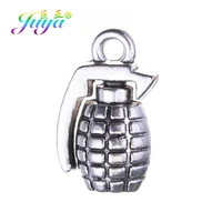 juya 10pcs wholesale tibetan silver color grenade charm pendant for handicraft fashion jewelry making accessories supplies