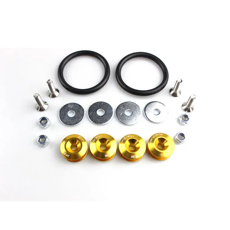 Gold RASTP-JDM Neo хромированные быстросъемные крепежи для автомобильных бамперов, багажника, крышек люка, комплект RS-QRF001 - Название цвета: Gold