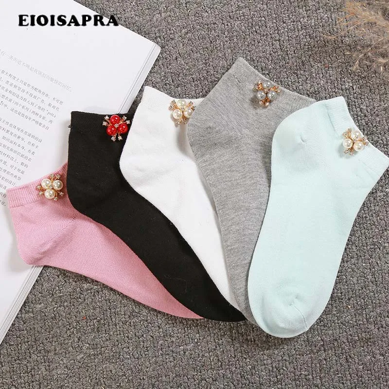 [EIOISAPRA] женские носки ручной работы в стиле колледжа конфетных цветов|harajuku